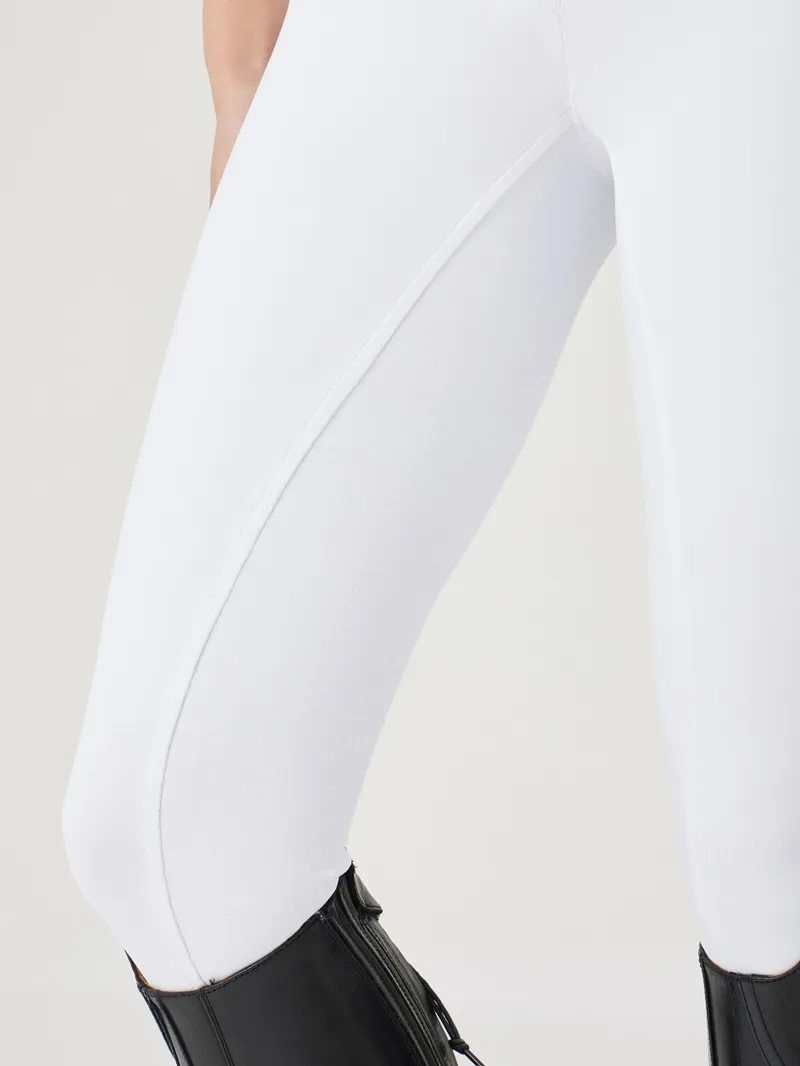 LeMieux Demi Pull On Full Seat Bregging Ladies in White-4