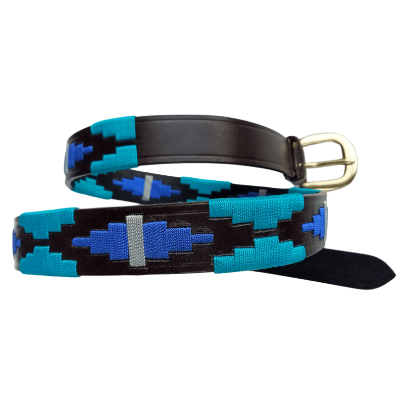 Cameo Polo Belt in Azure