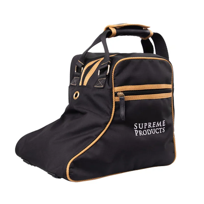 Supreme Products Pro Groom Jodhpur Boot Bag in Black and Gold-1