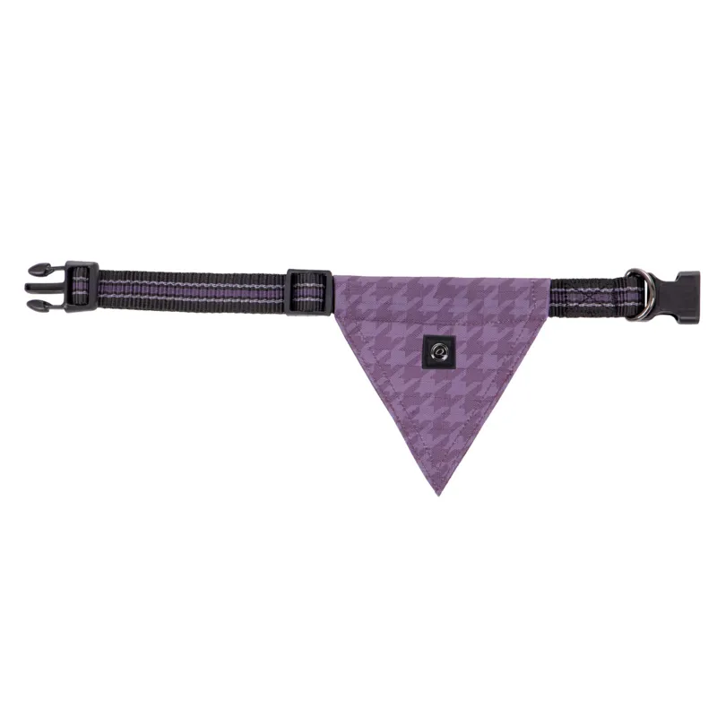 QHP Dog Collar with Bandana in Amethyst