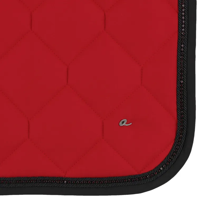 QHP Oakleigh GP Saddle Pad in Sunset Red-1