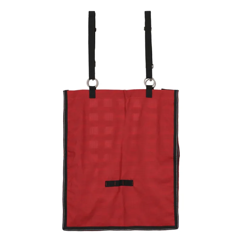 QHP Slowfeeder Hay Bag in Sunset Red-3
