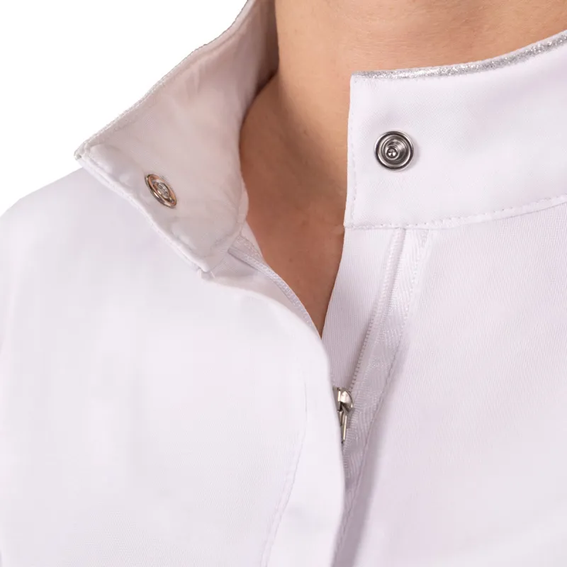QHP Zayla Competition Shirt Juniors in White-3