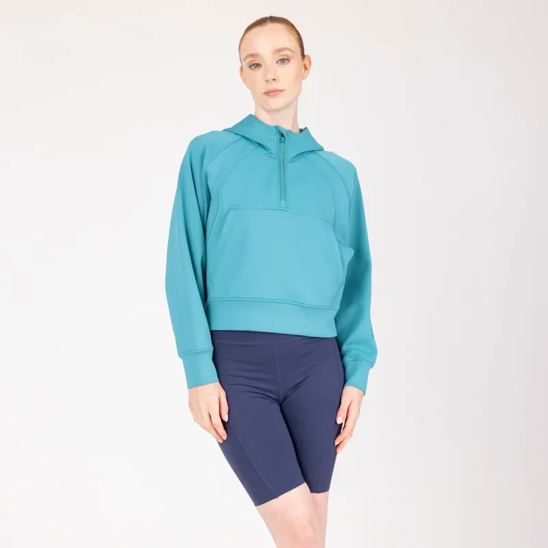 Aubrion React Quarter Zip Hoodie Ladies in Haze-11