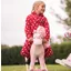 Supreme Products Child's Dotty Fleece Onesie in Red - WEB EXCLUSIVE
