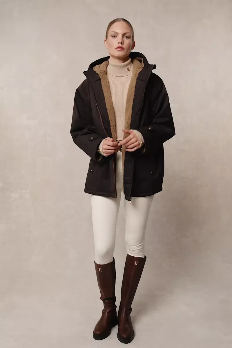 Holland Cooper One-Size Waterproof Jacket - Chocolate-4