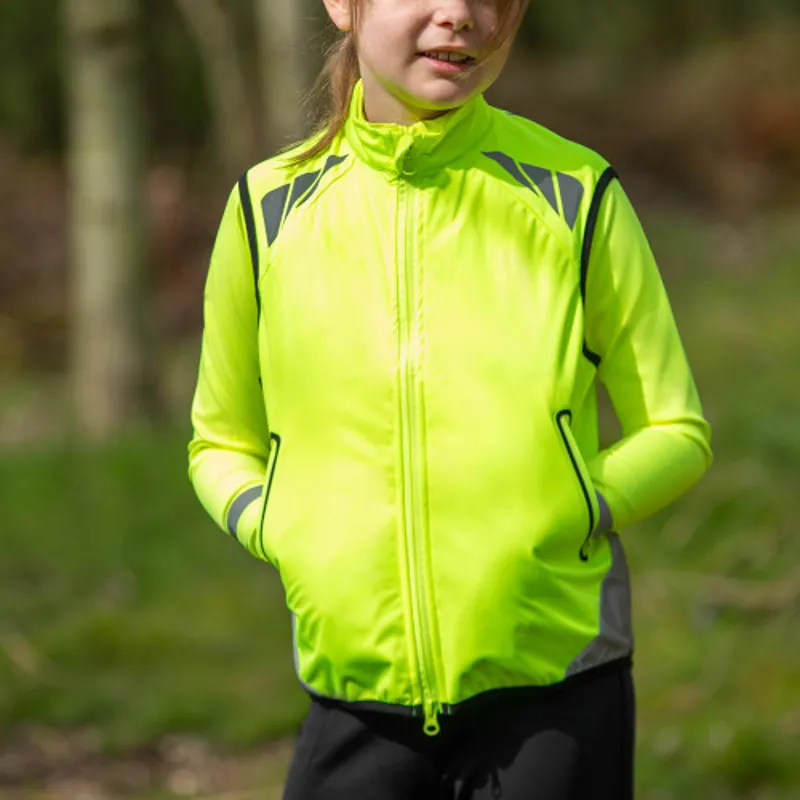 Hy Equestrian Reflector Gilet Kids in Yellow-4
