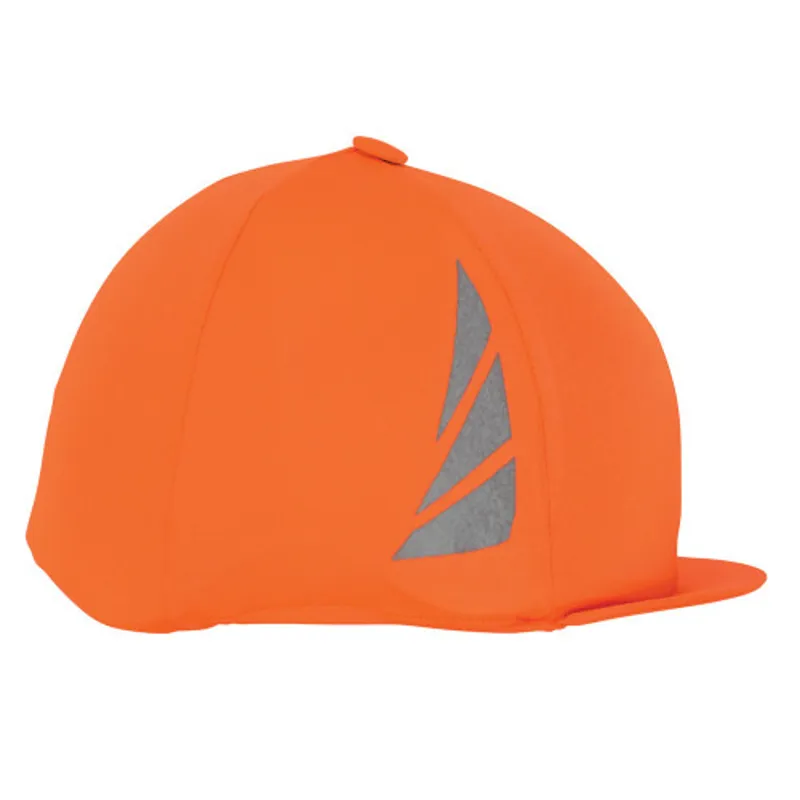 Hy Equestrian Reflective Hat Silk in Orange