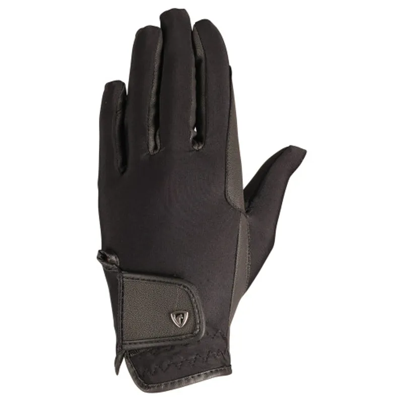 Hy Equestrian Riding Gloves Unisex in Black