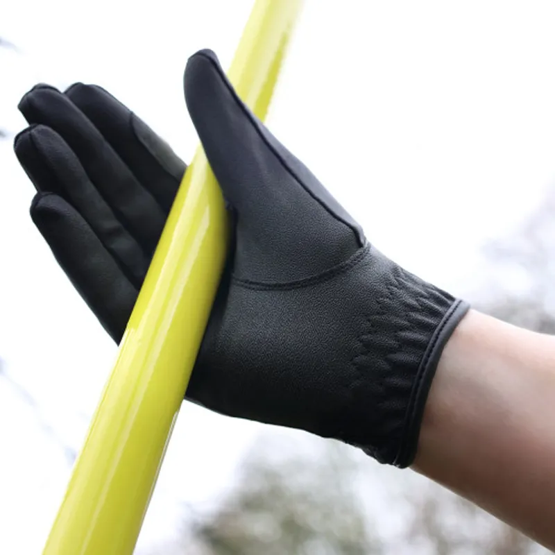 Hy Equestrian Riding Gloves Unisex in Black-4