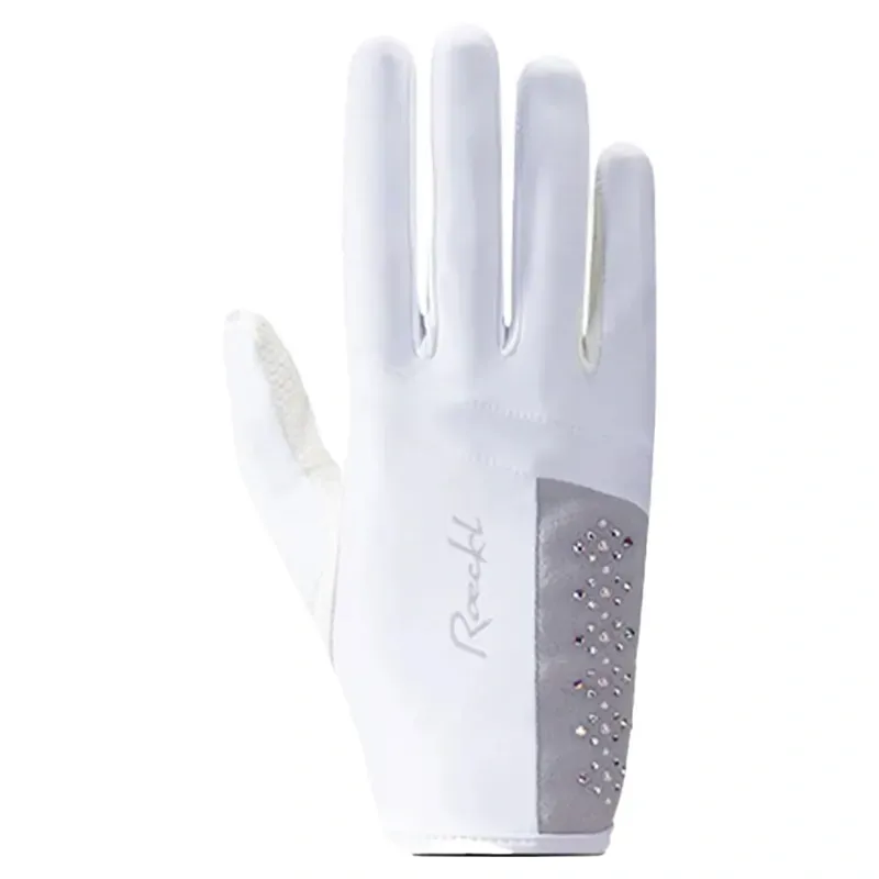 Roeckl Lillinoe Riding Gloves Ladies in White