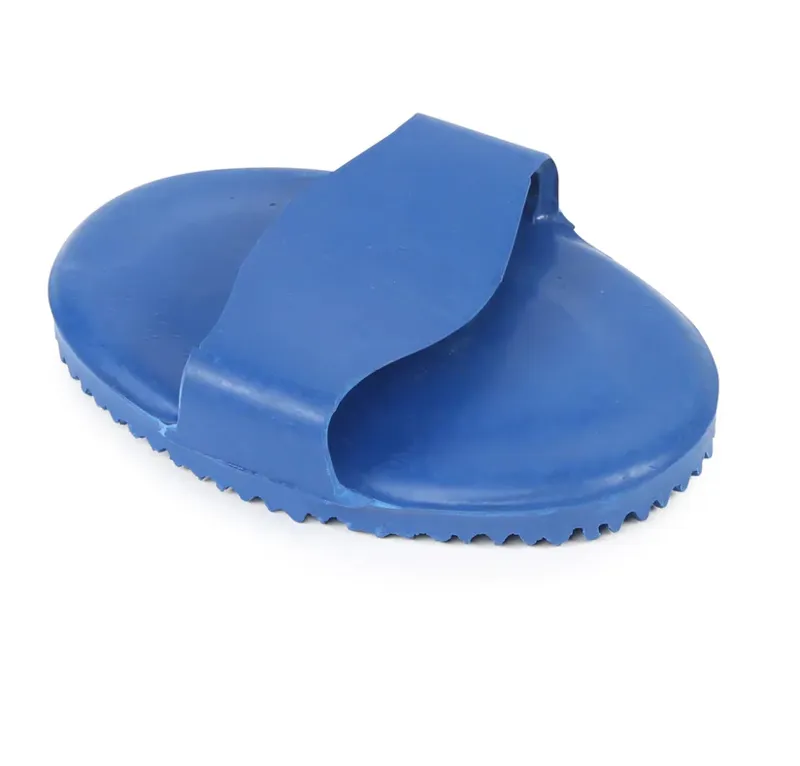 Shires EZI-GROOM Large Rubber Curry Comb in Blue