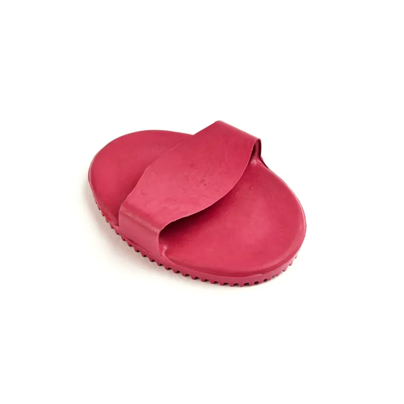 Shires EZI-GROOM Large Rubber Curry Comb in Pink