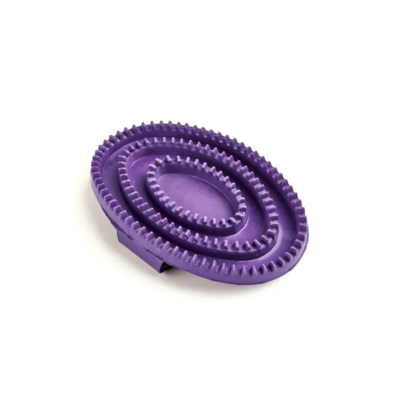 Shires EZI-GROOM Large Rubber Curry Comb in Purple-1