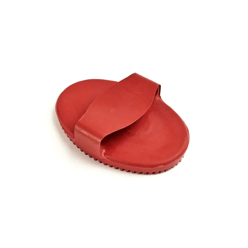 Shires EZI-GROOM Large Rubber Curry Comb in Red
