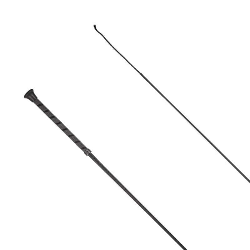 Country Direct Rubber Thread Handle Dressage Whip in Black 150cm