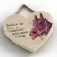 Platinum Saddle Up Small Heart Plaque