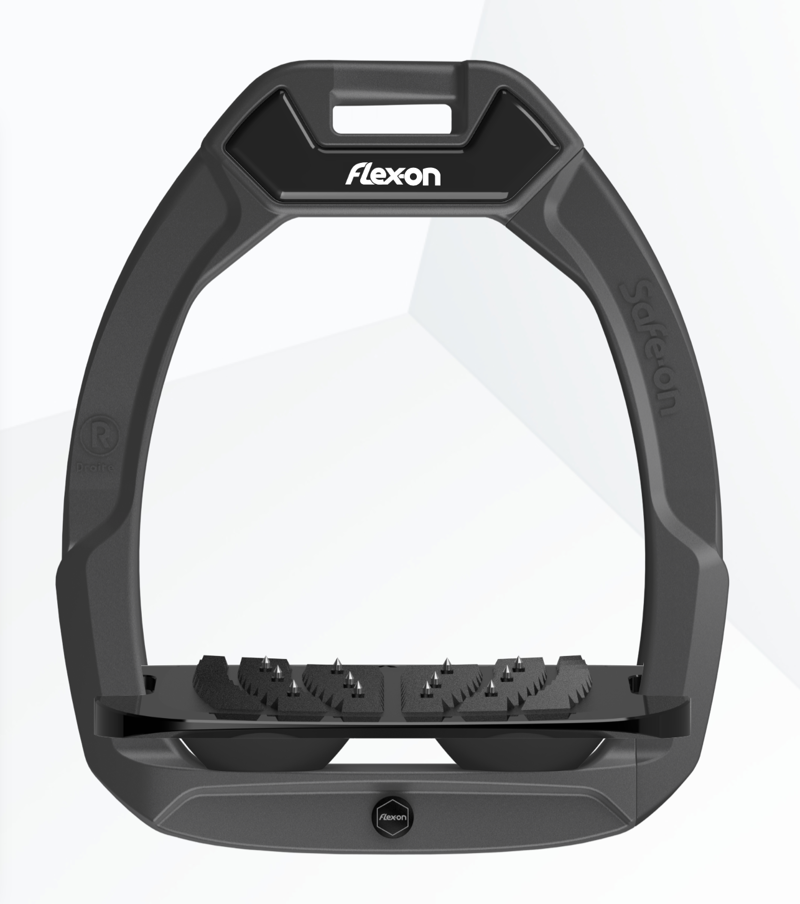 Flex-On Safe-On Stirrups Inclined in Dark Grey/Black/Black