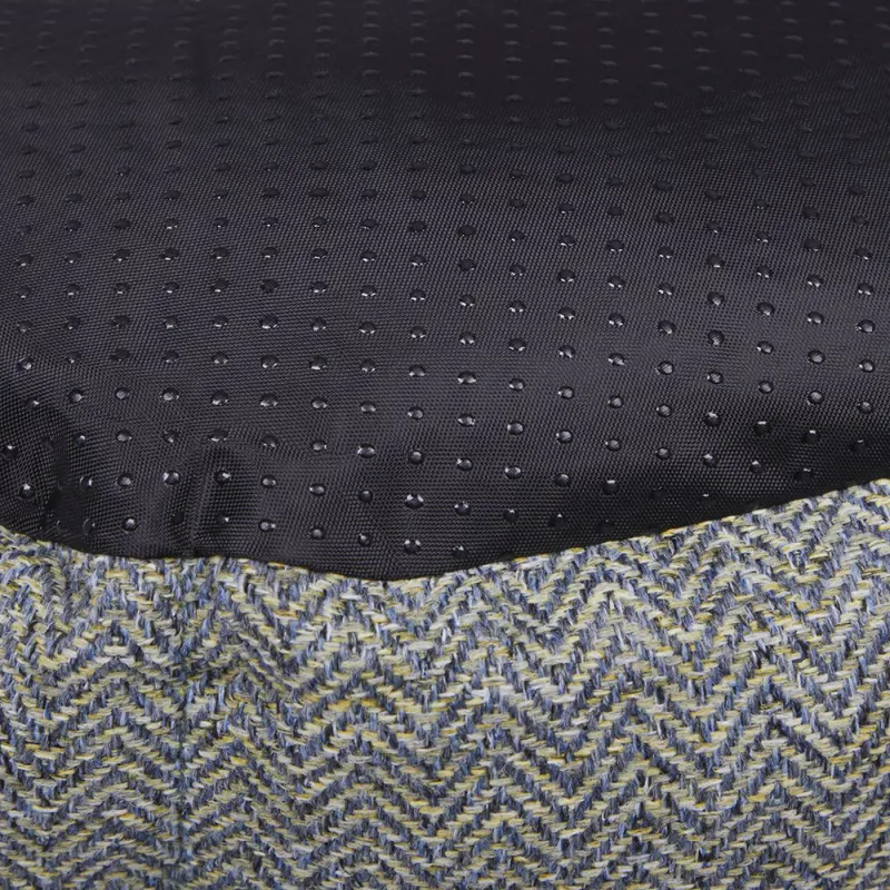 Petface Sage Herringbone Low Oval Bed-3