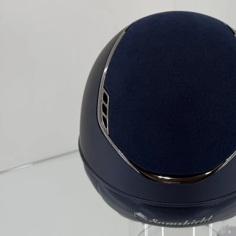 Samshield 2.0 Matt Blue with Alcantara Blue and 5 Swarovski Crystals-5