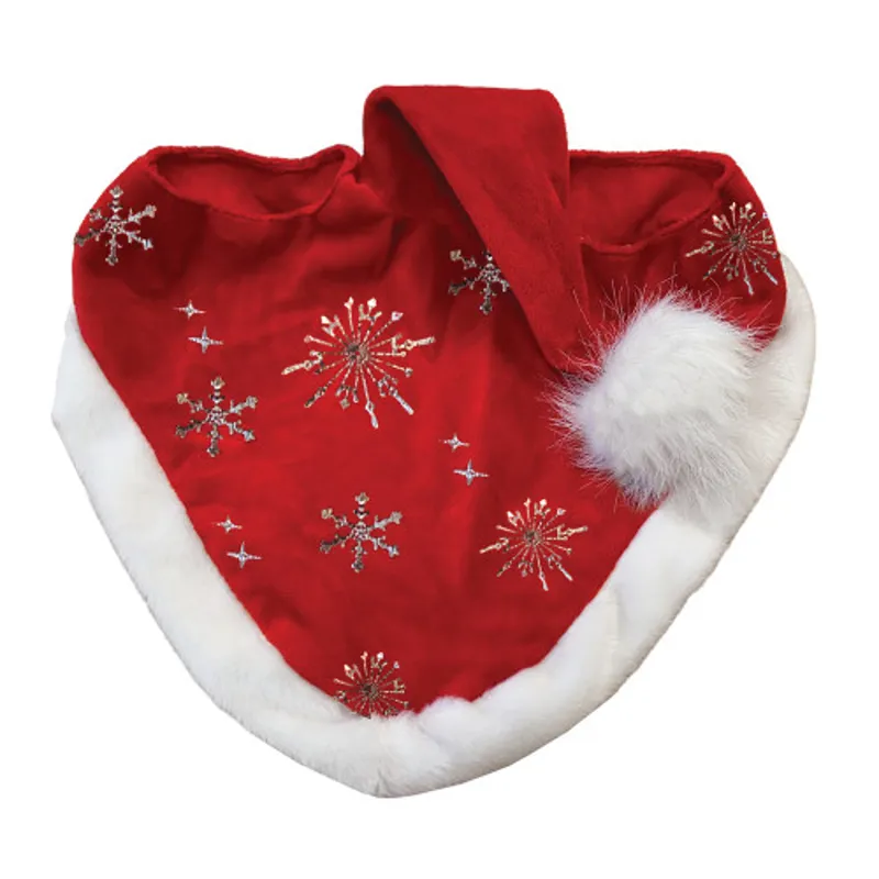 Equetech Santa Glitter Snowflake Hat Horse Bonnet