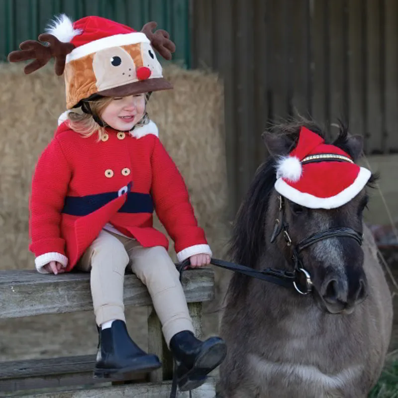 Equetech Santa Hat Horse Ear Bonnet-1