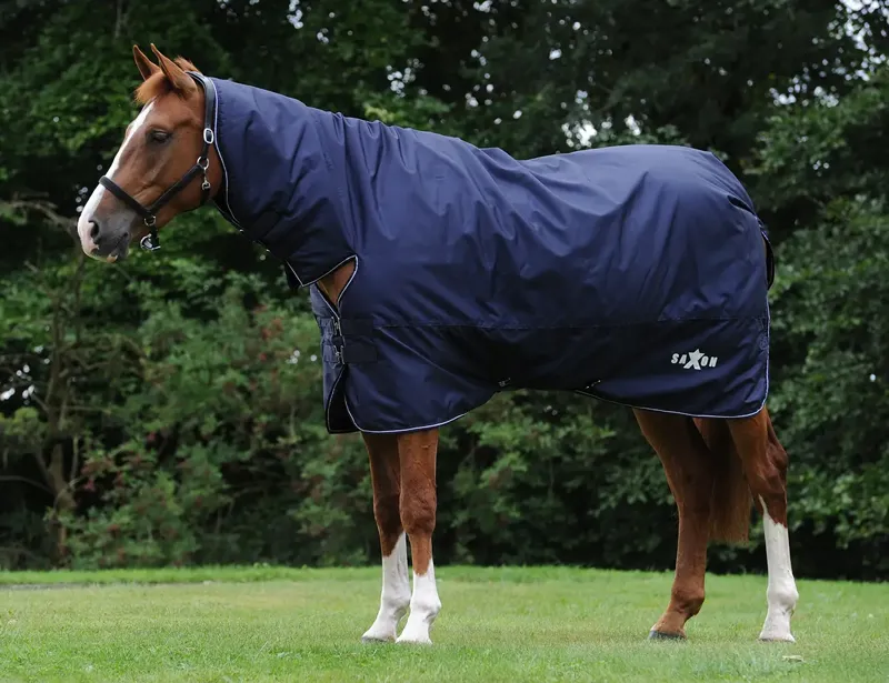 Saxon Defiant Heavyweight Combo Turnout Rug in Navy
