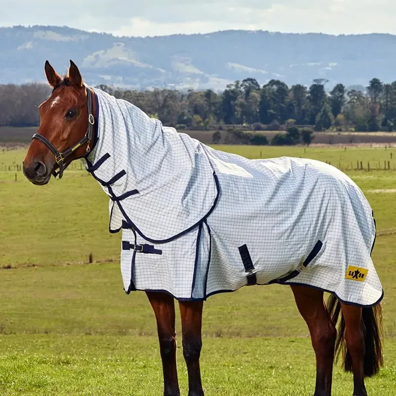 Saxon Kool Coat Classic Combo Horse Rug in White
