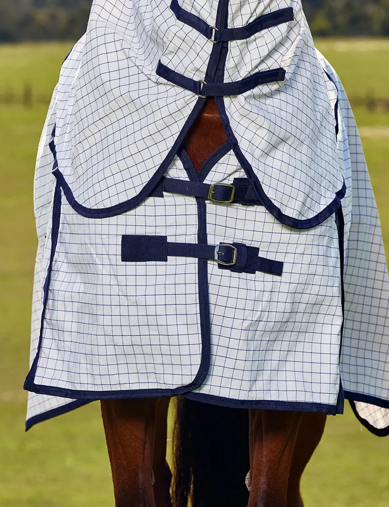 Saxon Kool Coat Classic Combo Horse Rug in White-3