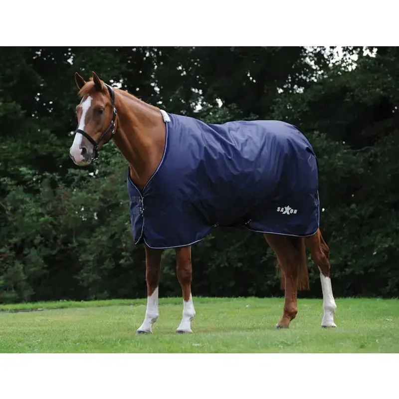 Saxon Defiant  Mediumweight Turnout Rug in Navy