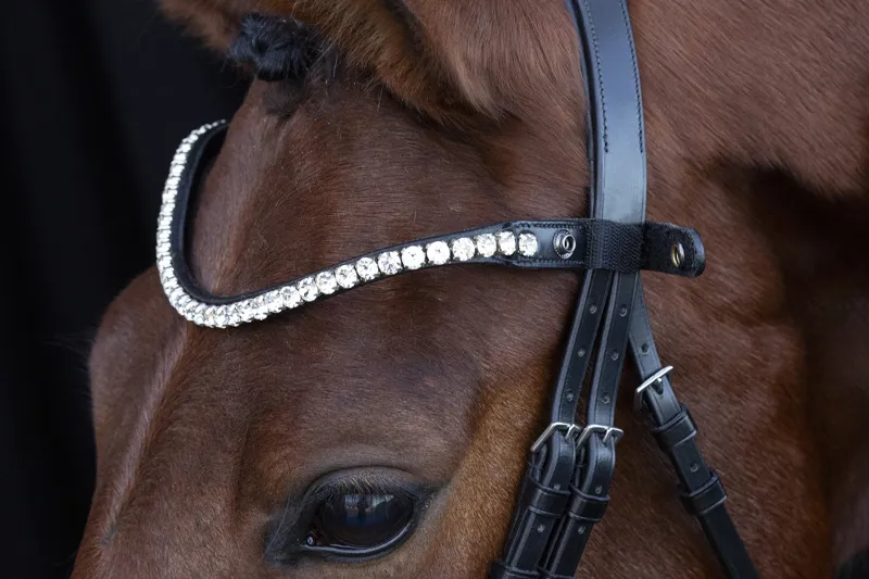Schockemohle Siena Patent Flash Bridle in Black-4