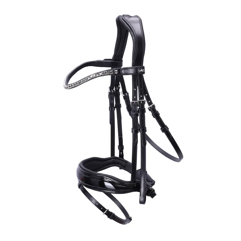 Schockemohle Siena Patent Flash Bridle in Black