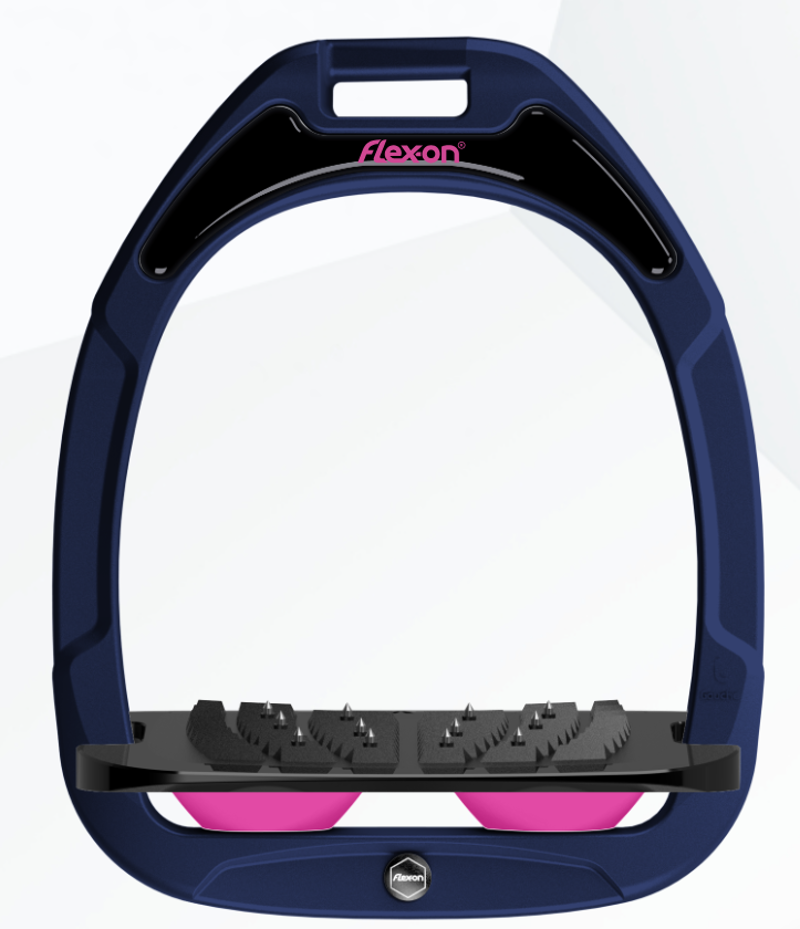 Flex-on Green Composite 2 Stirrups Inclined in Navy/Black/Pink