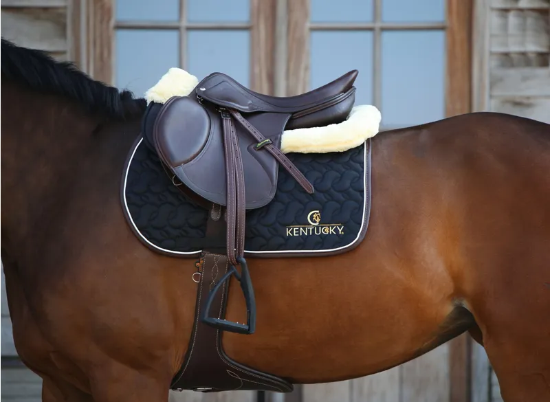 Kentucky Sheepskin Anatomic Half Pad Absorb in Black and Natural-6