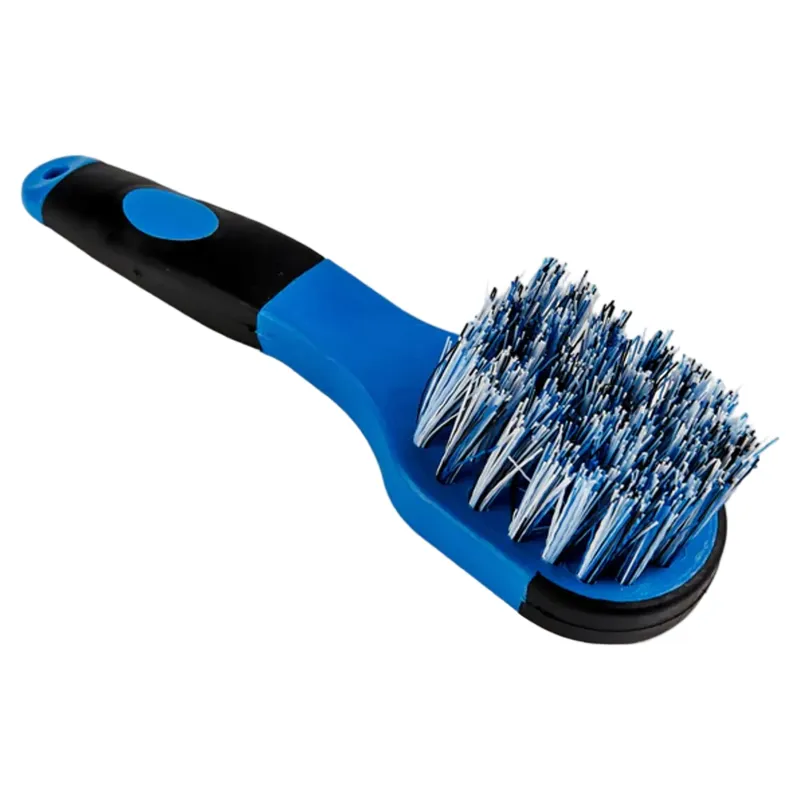 Shires EZI-GROOM Grip Bucket Brush in Bright Blue-1