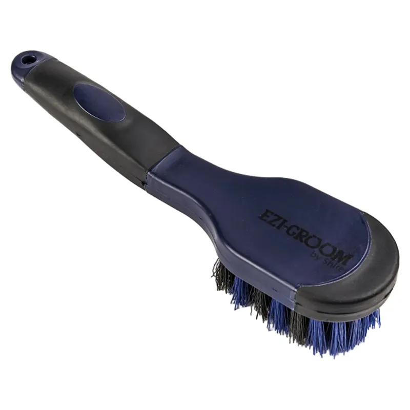 Shires EZI-GROOM Grip Bucket Brush in Navy