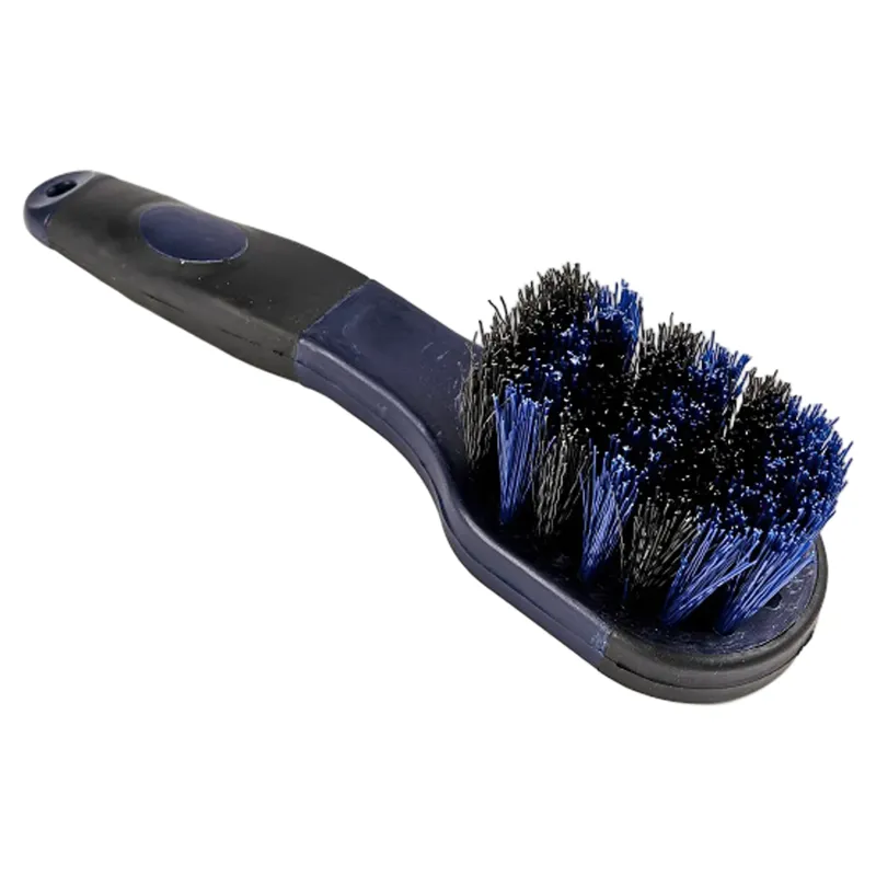 Shires EZI-GROOM Grip Bucket Brush in Navy-1