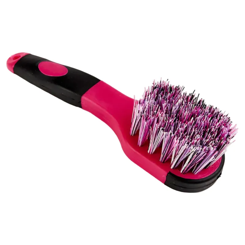 Shires EZI-GROOM Grip Bucket Brush in Pink-1