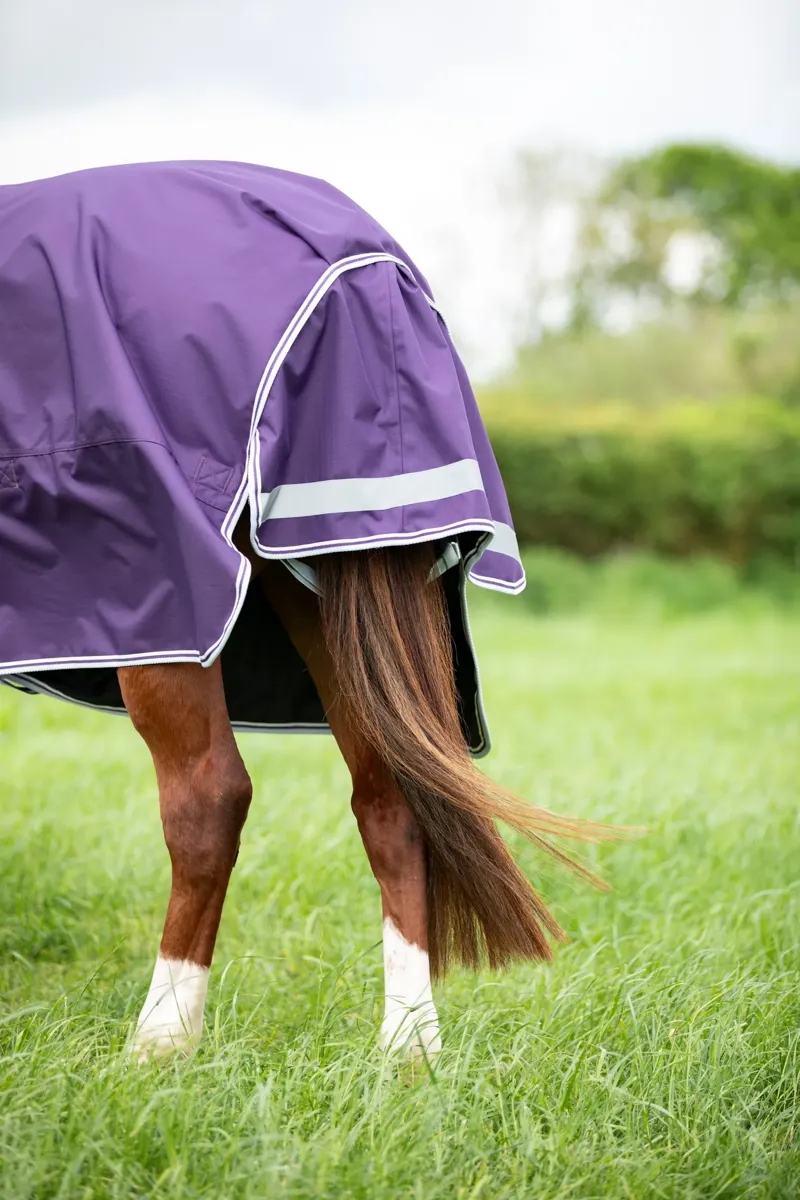 Shires Highlander Turnout Rug and Neck Set 100g in Plum-3