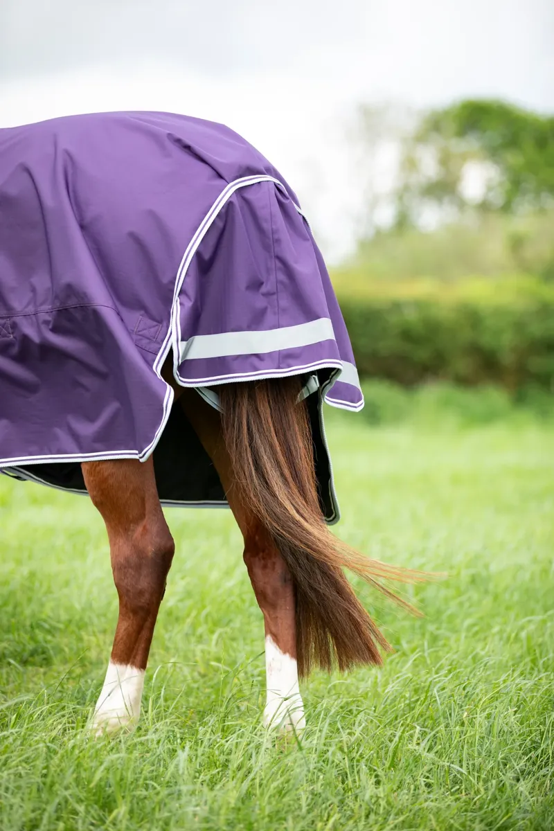 Shires Highlander Turnout Rug and Neck Set 100g in Plum-2