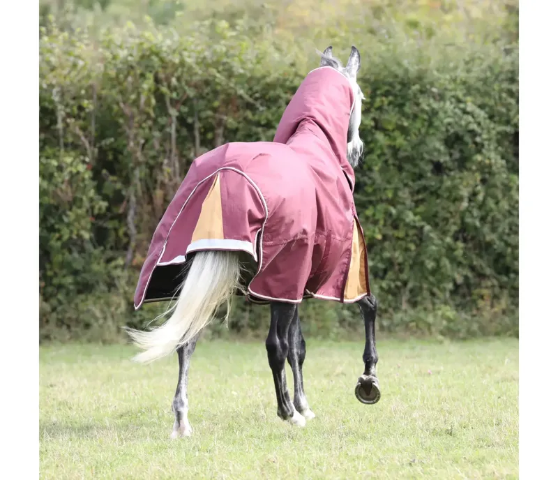 Shires Highlander Plus 100g Combo Turnout Rug in Maroon-7