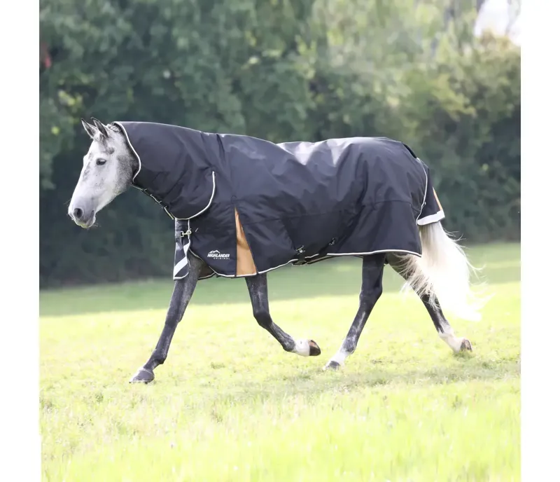 Shires Highlander Plus 200g Combo Turnout Rug in Black-2