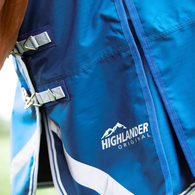 Highlander Original 200g Turnout Rug and Neck Set in Blue-7