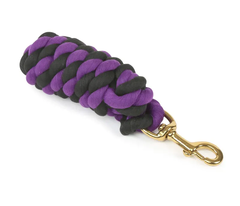 Shires Lead Rope with Trigger Clip in Black/Purple