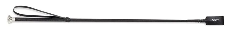 Shires Leather Show Whip in Black