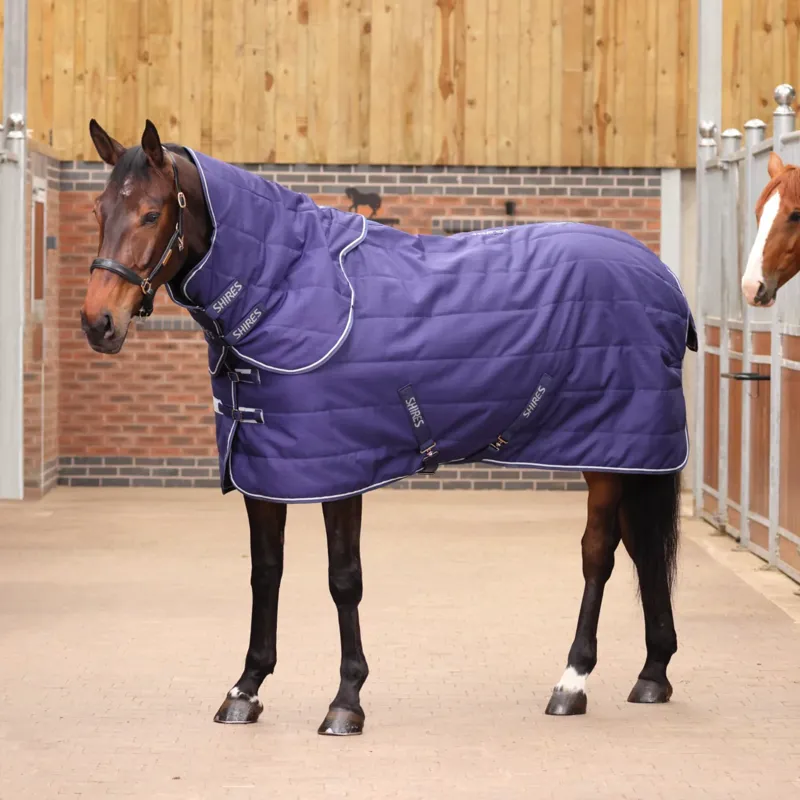 Shires Tempest Stable Rug and Neck Set 100g in Navy