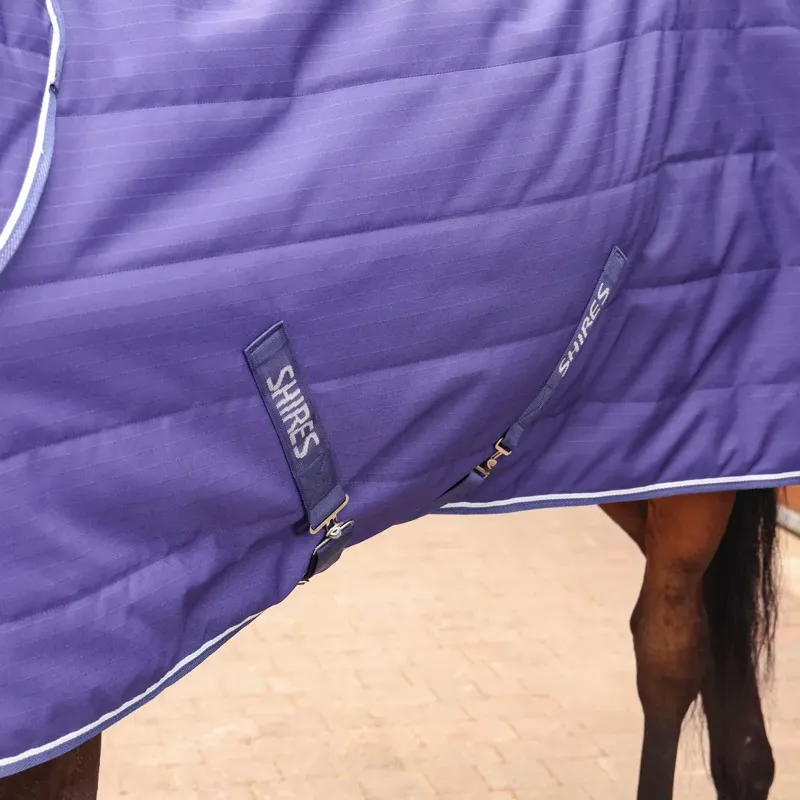 Shires Tempest Stable Rug and Neck Set 100g in Navy-4