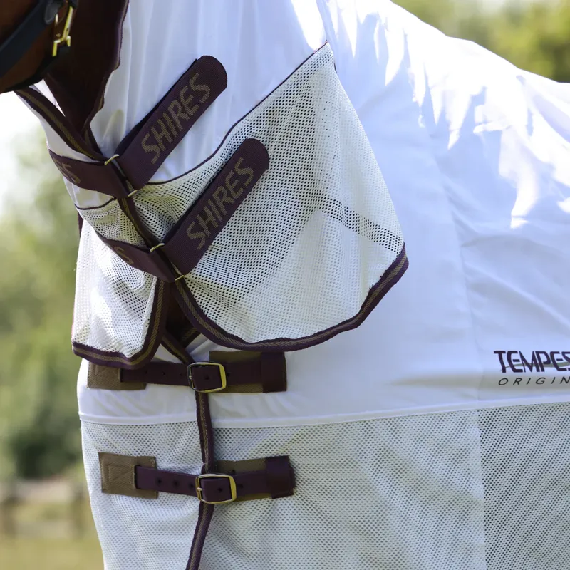 Shires Tempest Fly Mesh Combo Rug in White-3