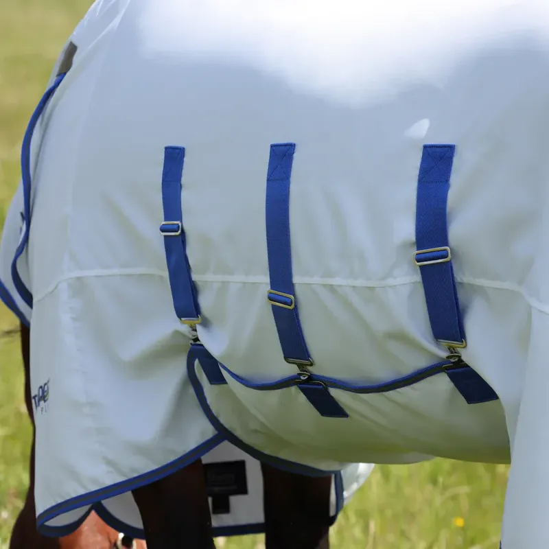 Shires Tempest Plus Sweet Itch Combo Rug - White and Air Force Blue-2