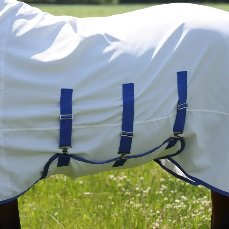 Shires Tempest Plus Sweet Itch Combo Rug - White and Air Force Blue-3